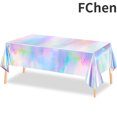 thumbnail image 1 of 108-inch laser tablecloth scene decoration setup props - single piece plain-laced laser tablecloth,, 1 of 7