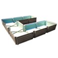 thumbnail image 1 of 108 x 108 x 18 Inch U Shaped Metal Planter Box | Durable Metal Raised Garden Bed in Galvalume Steel | Custom Colors and Different Sizes (Clay), 1 of 5