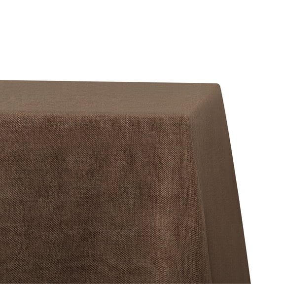 108" x 156" Rectangular Brown Tablecloth Vintage Linen | Wedding Tablecloth | 8' King Table Drape
