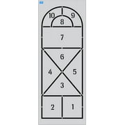108" x 40" Hopscotch Stencil Playground Stencil Thickness .100
