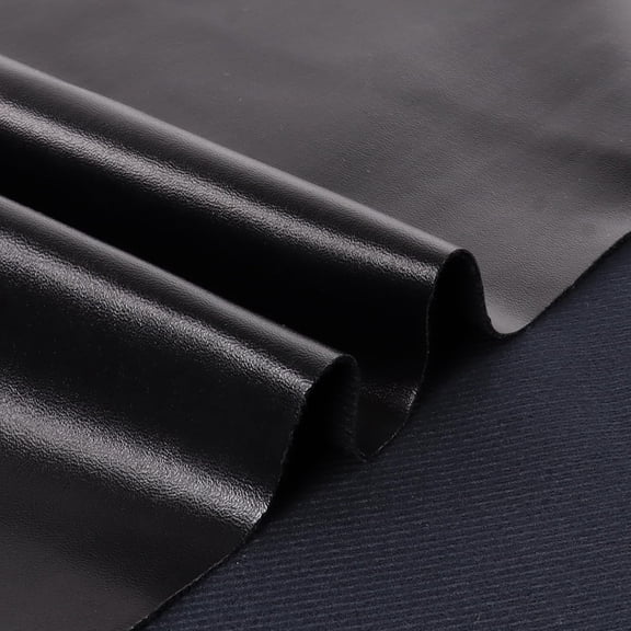 108"x54" Waterproof Synthetic Leather Fabric Marine Vinyl PU Faux Leather No Cracking for Upholstery,Vehicle,Pontoon Ship,Boat,Vessels 0.8mm (Black)