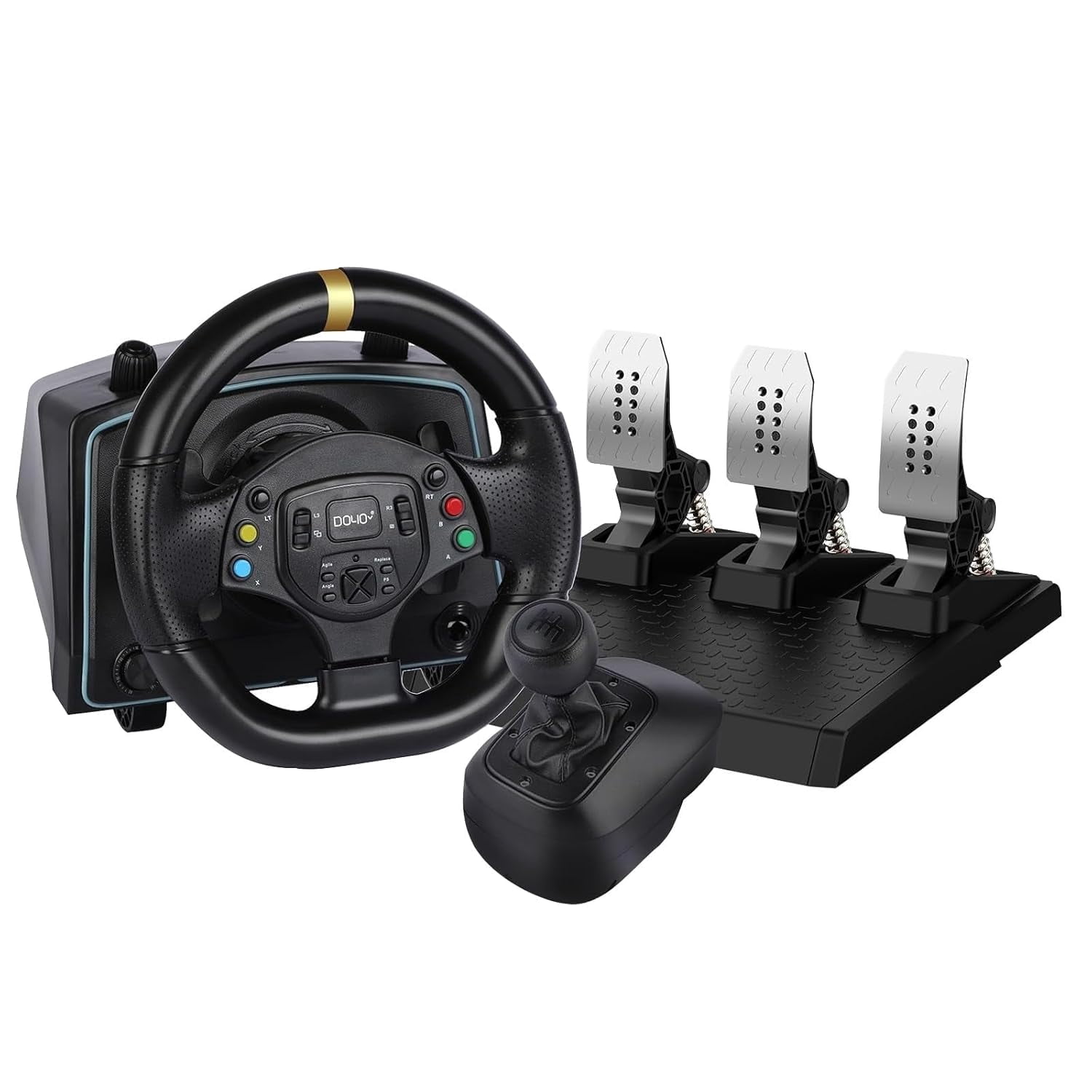 1080 Degree PC Racing Wheel with Hall Effect Pedals and H-Shifter ...