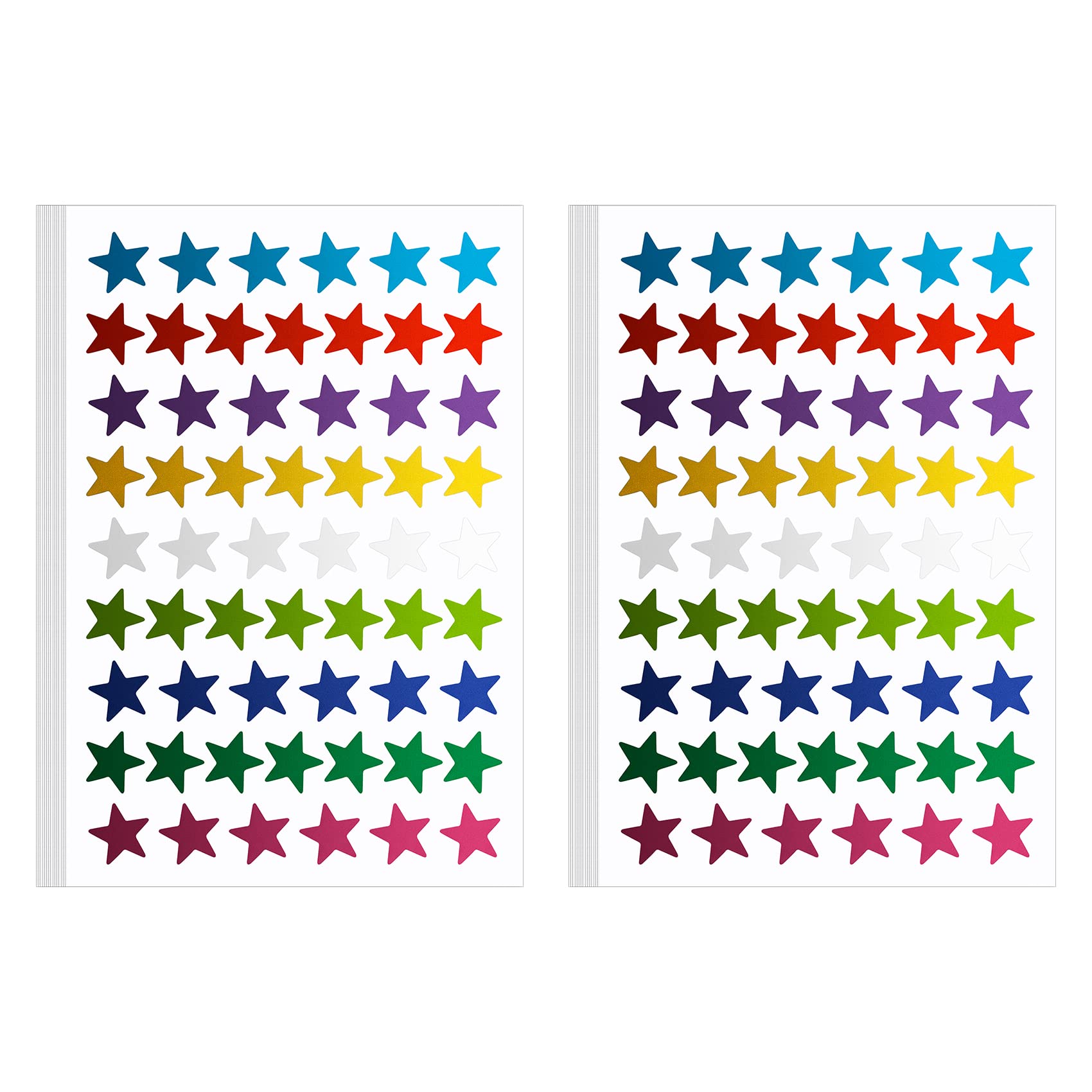 1080 PCS Rainbow Star Stickers, Star Stickers for Kids Reward, 9 Colors