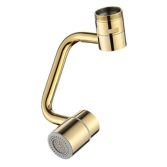 1080° Rotating Faucet Extender with Dual Spray Modes, Adjustable Sink Aerator Attachment for Kitchen and Bathroom, Rotatable Faucet Aerator Extension for Enhanced Flexibility(Golden,3.1x1.1x1.2")
