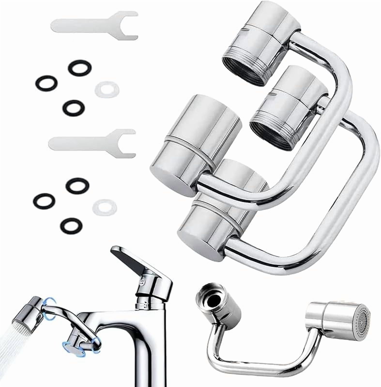 1080 °   Rotating Faucet Extender, Rotatable Faucet Aerator Extension, Heavy Duty Rotating Sink Extension, Rotatable Faucet Extension for Bathroom, Kitchen Sink (2Set)