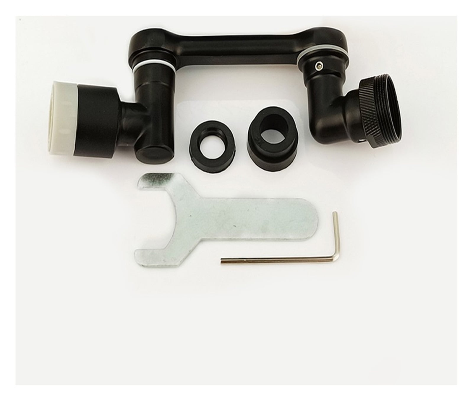 1080°Rotating Splash Filter Faucet 2 Way Valve For Faucet Brass Nozzle Robotic Arm Swivel Faucet Aerator Extender For Bathroom ,Bar Laundry RV Farmhouse