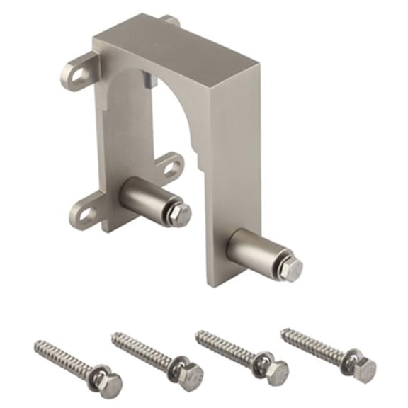 1080 Sliding Door Bypass Bracket - Satin Nickel