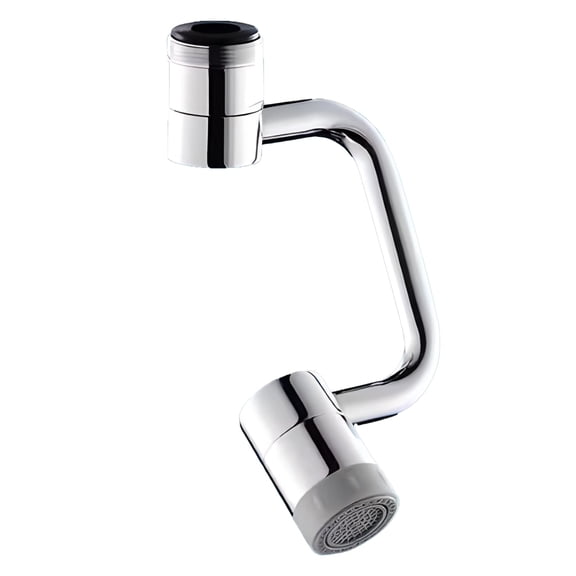 1080° Swivel Faucet Extender, C-Type/Mechanical Arm, 2 Spray Modes, Household Universal Extension Faucet Aerator, Stainless Steel, Easy to Install, Silver