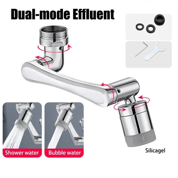 1080 ° Swivel Faucet Sprayer Stainless steel Faucet Extender Bathroom Water Tap Nozzle Mixer Adapter Aerator 2 Spray Modes