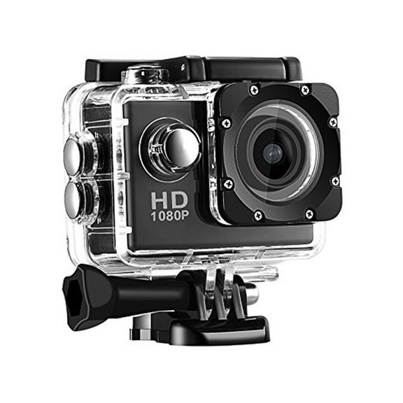 1080P 12Mp Action Camera Full Hd 2.0 Inch Screen 30M/98Ft Waterproof Sports Camera With Accessory Kits For Bicycle Motorcycle Diving Swimming Etc