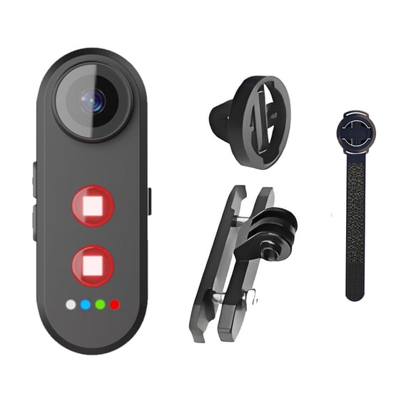 1080P 150 Degree Cycling Camera Tail Light Vibration Trigger Brake Light Bike Recording Accessory (Strap Bracket, Optional 32GB TF Card)
