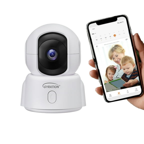 1080P 360 Degree Indoor WiFi Home Security Camera, Night Vision, Siren, Free 3-Day Recording in Cloud Storage for 2 years, SD Storage, Works with Alexa & Google
