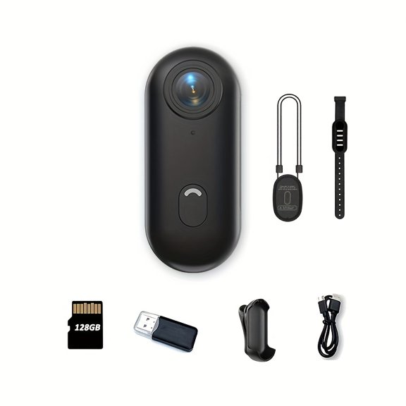 1080P/4K UHD Mini Wearable Action Camera with Magnetic Mount and WiFi Connectivity for Sports and Vlogging