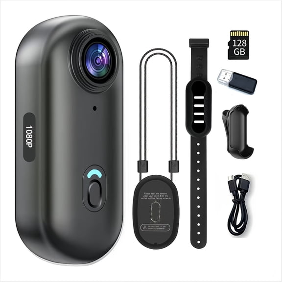 1080P/4K Ultra HD Wearable Body Camera, USB Rechargeable Magnetic Mini Action Camera for Vlogging, Sports & Outdoor Activities like Cycling, Hiking, Skiing