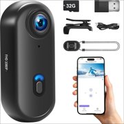 1080P/4K Ultra HD Vlog Camera, USB Rechargeable Thumb Camera with Magnetic Base, Portable Action Camera for Fishing, Cycling, Hiking, Climbing & Skiing