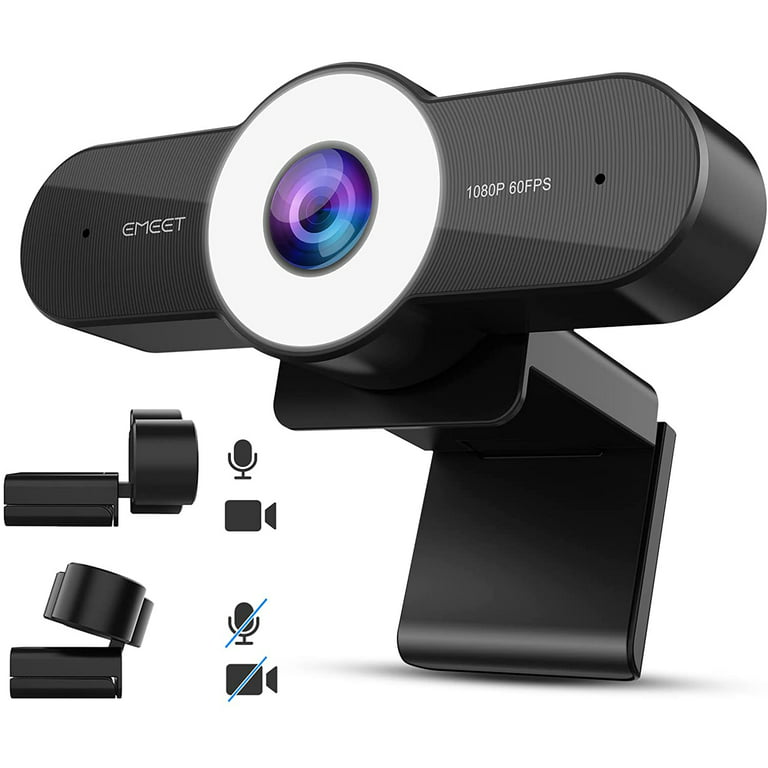 1080P 60FPS Streaming Webcam with Microphone EMEET C970L Autofocus USB  Webcam Black
