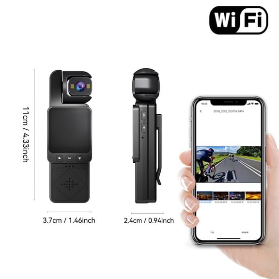 1080P Action Camera, Vlogging Camera with Night Vision, Multi-Angle Rotation (Non-Auto), Ideal for Home, Outdoor, And Sports Recording. Connects to Your Phone for CONTROL And Video File Viewing