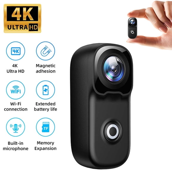 1080P Action Camera Waterproof IP68 with Built-in WiFi Hotspot, App Control, Loop Recording, Mounting Accessories for Outdoor Sports black