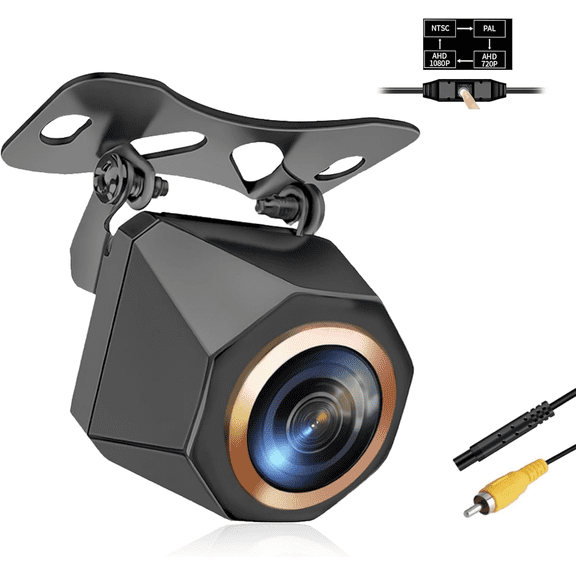 1080P Backup Camera for Car, 3MP 170    AHD CVBS Universal Rear View Camera with Night Vision am f& 4 Modes,12-24V, IP68K, Guide Line, Mirror/Normal Switch,Rear/Front/Side cor car,SUV,truck