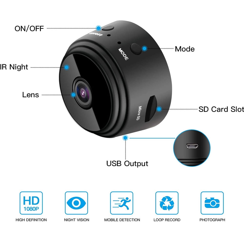 connected home smart Wi-Fi indoor mini security camera, Five Below