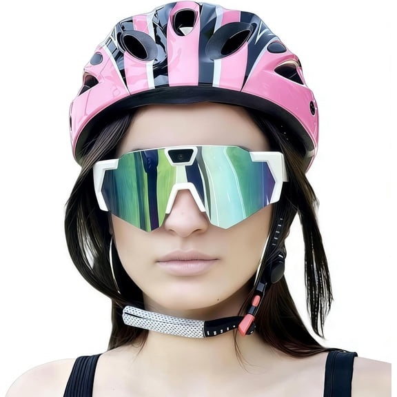 1080P Camera Sunglasses with Wide Angle Lens, Polarized UV Protection Smart Glasses for Outdoor Use