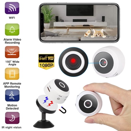 1080P Camera Wireless Mini Camera with Motion Detection Night Vision as Nanny Baby Cam Security Video Recorder for Home Office Indoor with Remote Compatible with iPhone/Android Phone/iPad