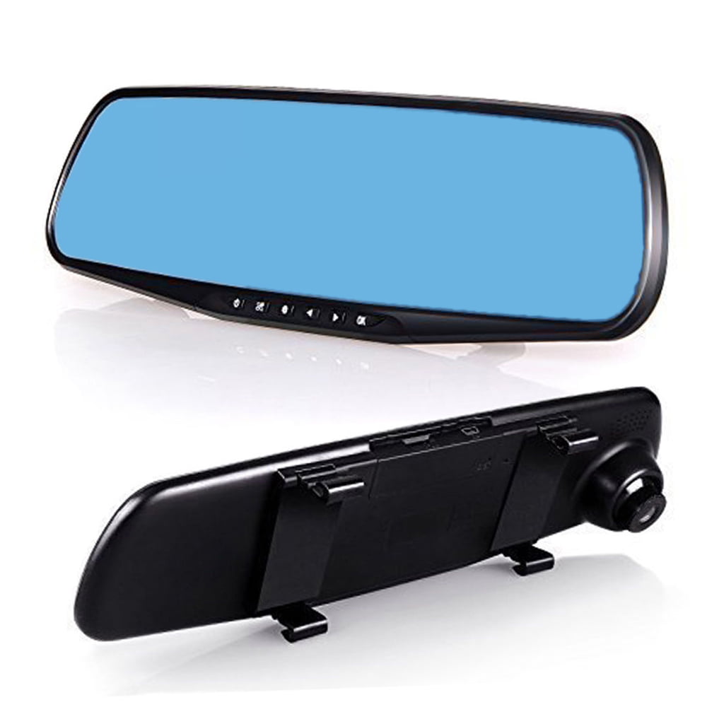 Car DVR Rear View Mirror Video Recroder 4.3 inch Back Up Car Camera Dual  Lens Cam Night Vision Front and Rear Backup Reverse Security for Car -  Yahoo Shopping