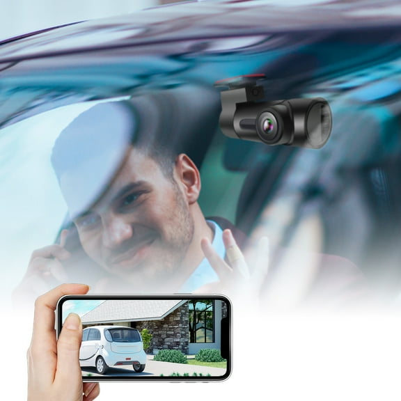 1080P Car Driving Recorder with Mobile Phone Wifi Connection, 270° Rotatable Lens, Gravity Sensor, Seamless Loop Recording, Wide Angle, Emergency Video Lock for Evidence