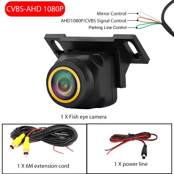 1080P Car Rear View Backup Camera 170° Wide Angle Adjustable Night Vision Waterproof Anti-Interference Parking Assist Camera