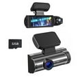 thumbnail image 1 of 【1080P Dash Cam】Night Vision Car Camera with 32GB, Dual Lens, IR Sensor, HDR, G-Sensor, Loop Recording, Wide Angle, Easy Install for Vehicle Security, 1 of 9