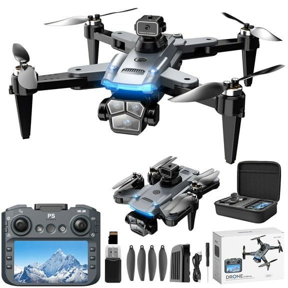 1080P Drone With 45 Inch Screen Remote Control Brushless Motor Altitude Hold Wifi Fpv Rc Quadcopter For Kids And Adults