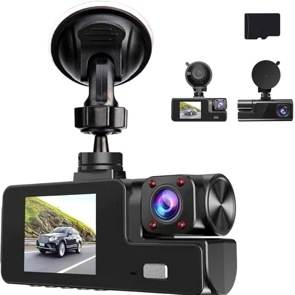 1080P Dual Dash Cam Front and Inside, WiFi Dash Camera for Cars with Infrared Night Vision, 2" LCD Screen, G-Sensor & Loop Recording for Uber/Taxi/Travel
