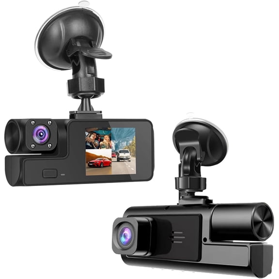 1080P Dual Dash Camera for Car Front and Inside Dashcam Car Security Video Recorder,170°Wide Angle Vehicle Cam,WDR,G-Sensor,2’’ IPS Screen,Loop Recording,Night Vision with 32GB Card
