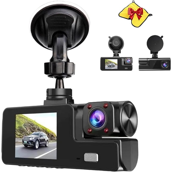 1080P Dual Lens WiFi Dashcam, Dual Dash Cam Front and Inside, Wireless DashCamera for Cars with Night Vision, 2" Screen, G-Sensor, Loop Recording, Suitable for Home and Travel