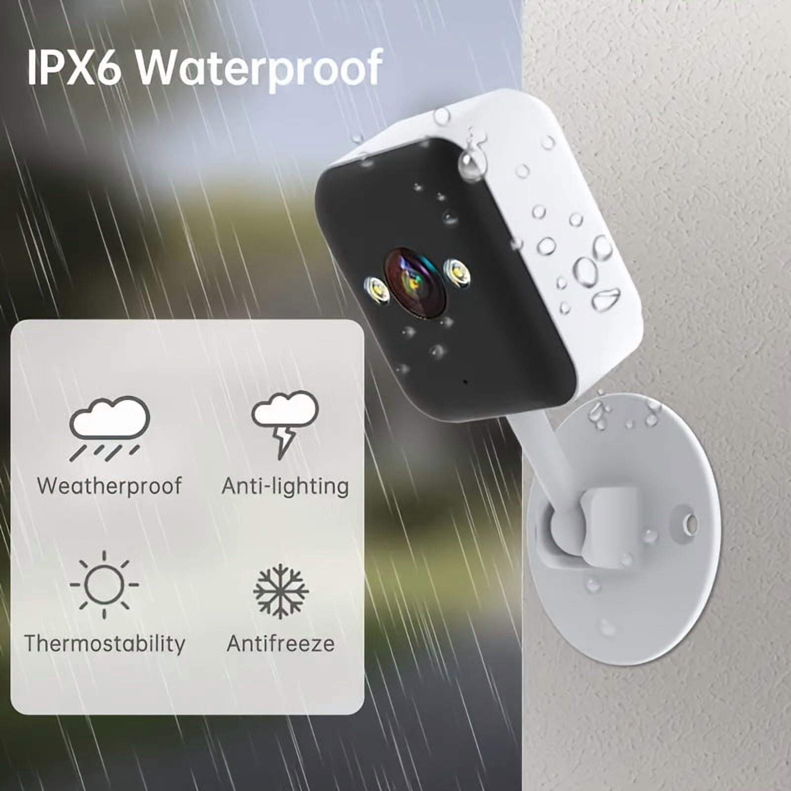 1080P FHD Wireless Security Camera w/ Color Night Vision, 2-Way Audio ...