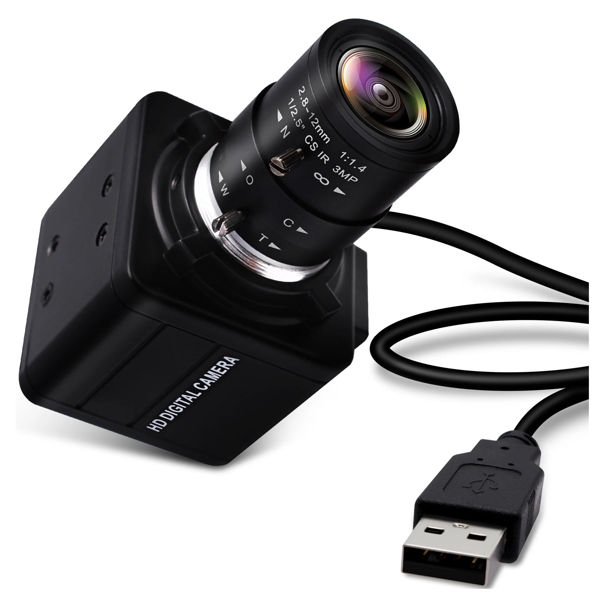 1080P Full HD 30fps 60fps 100fps Mini PC Webcam USB Camera with Manual Zoom Varifocal CS Lens for Skype ,Video Calling Recording