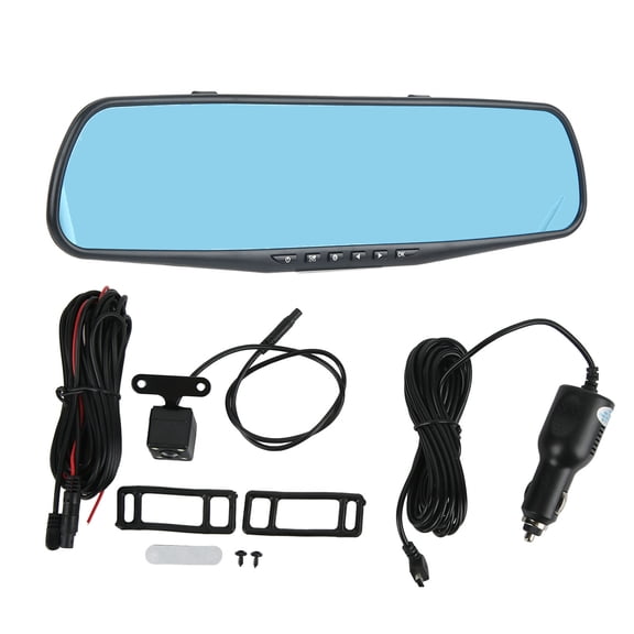 1080P Full HD Dash Cam Car Dashboard Camera with 170 Degree Wide Angle Lens Dual Channel Driving Recorder Motion Detection Loop Recording Built-in Battery Back-up 13.38 inches / 34.0 cm