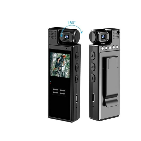 1080P Full HD Mini Camera Night Vision Small Wireless Body Cam Micro Voice Video Recorder With 180 Rotating Len Wearable Bodycam ,Motion Detection