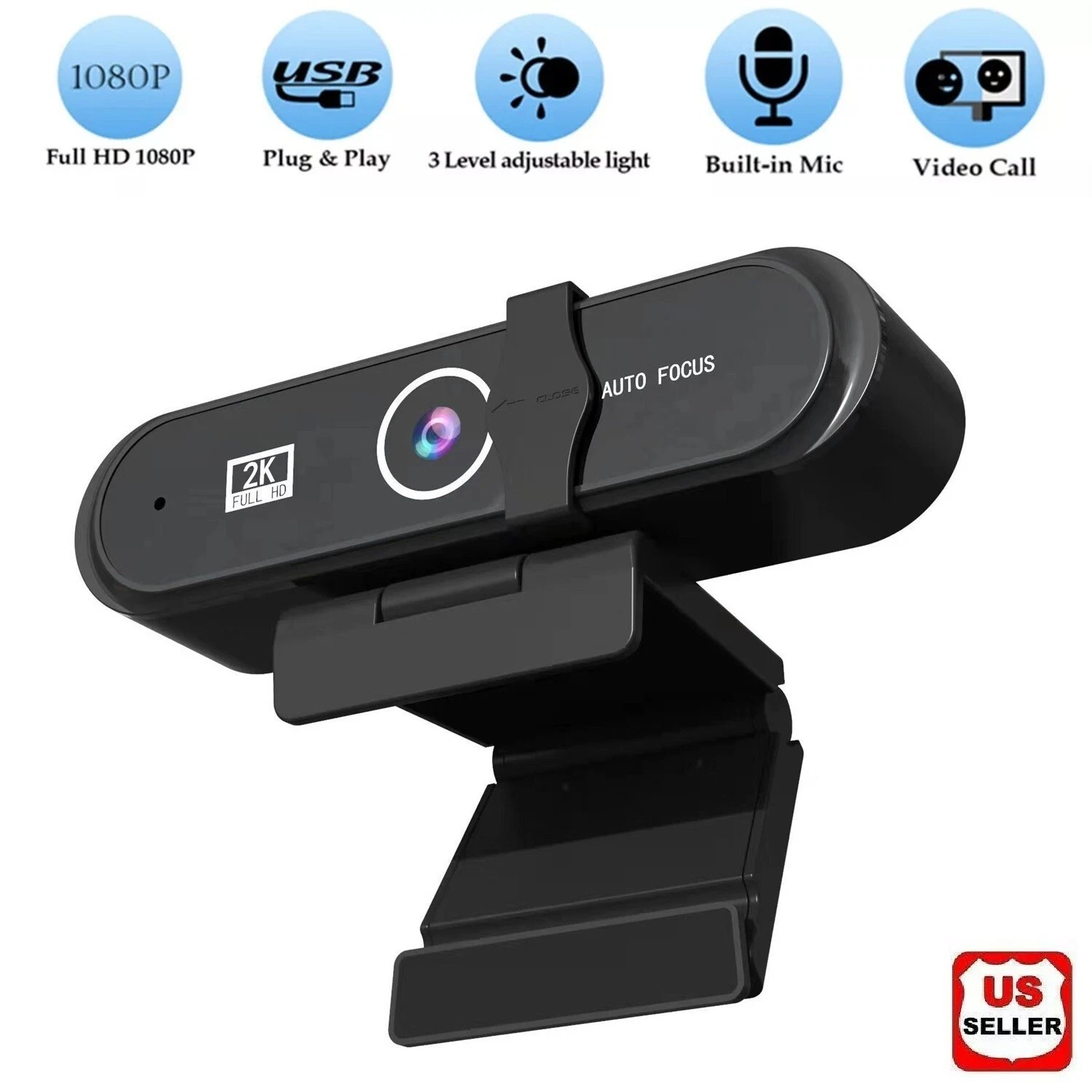 Amazon.com: KKAAyueqin Webcam with Noise-Cancelling