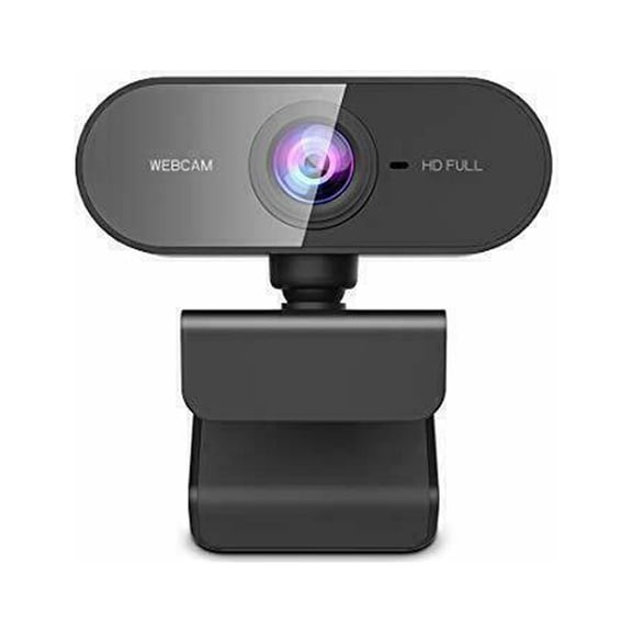 1080P Full HD Webcam Auto Focusing Web Camera, 30 fps at 1080p, Full HD Cam Microphone for Live Streaming, Video Calling, Black