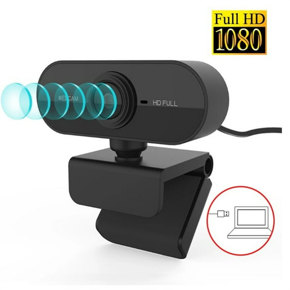 Accreate 1080p Full HD Webcam with Auto Focus & Built-In Microphone, USB Plug
