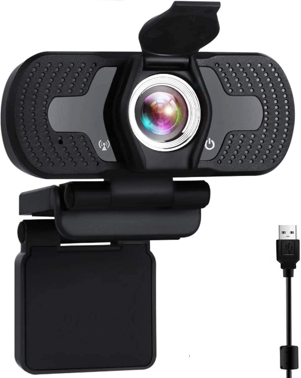 1080P Full HD Webcam for PC with Webcam Cover USB Camera for PC Desktop ...