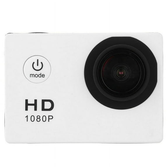 1080P HD Action Camera LCD Screen Waterproof 30m Sports White