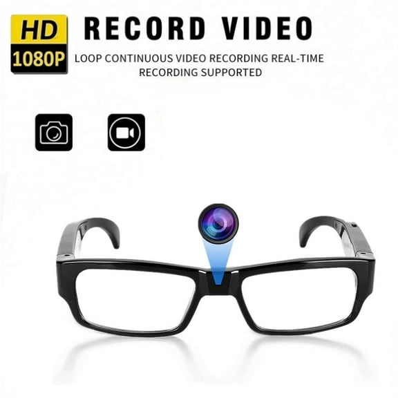1080P HD Camera Glasses Video Recording Sport Sunglasses for Cycling, Camping, Driving, Hunting, Skateboarding, Traveling(included 32G SD Card)  No Bluetooth, No App, No AI DVR Eyewear, 30fps