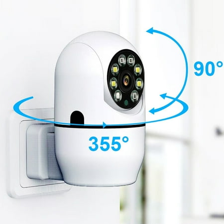 1080P HD IP Camera, Wireless Home Security Camera, 355° 2.4GHz WI-FI Cloud Camera Two Way Audio Night Vision CCTV Camera