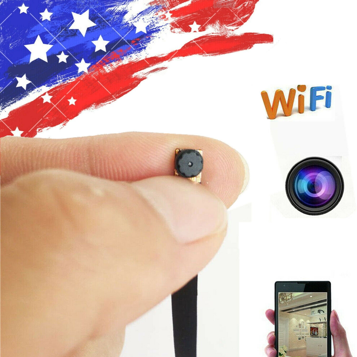 1080P HD Mini Camera Wireless WIFI IP Pinhole Home Security Micro DVR