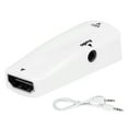 thumbnail image 1 of 1080P HD Multimedia Interface Female to VGA Female Adapter Converter with Audio CableWhite, 1 of 8