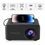 1080P HD Portable Projector, Home Theater Video Projector for Bedroom Ceiling & Wall, USB/HDMI Compatible with Smartphones & Gaming Consoles | Mini Projector for Movies