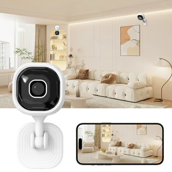 1080P HD Security Camera with Two-Way Audio - Wireless WiFi Smart Home Monitor, Motion Detection & Night Vision for Indoor Use