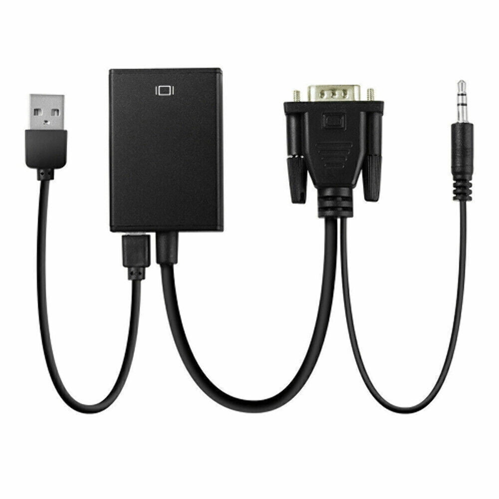 1080P HD VGA To HDMI Converter Cable Adapter with 3.5mm Audio Cable for